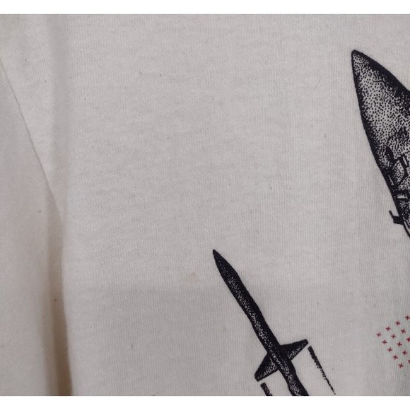 VTG F/A-18 Hornet Fighter Jet Plane Eviction Notice Oneita Cream T-Shirt Men M - Picture 10 of 10